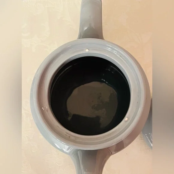 Vintage Cottagecore Waechtersbach West Germany Gray Stoneware Large Teapot - Picture 7 of 14